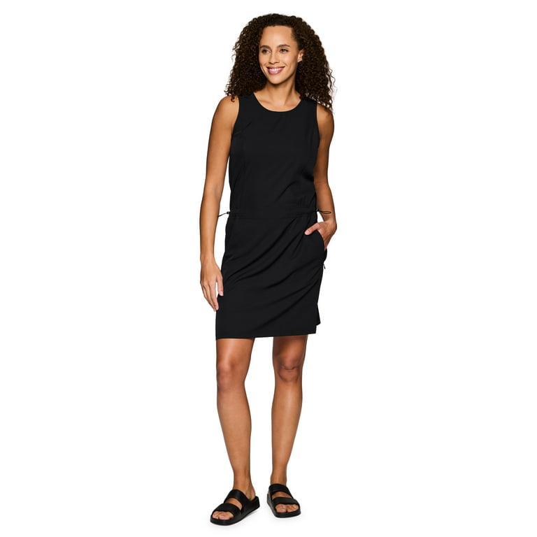 RBX Active Women s Longer Length Woven Golf Hiking Dress With Zipper Pockets Walmart