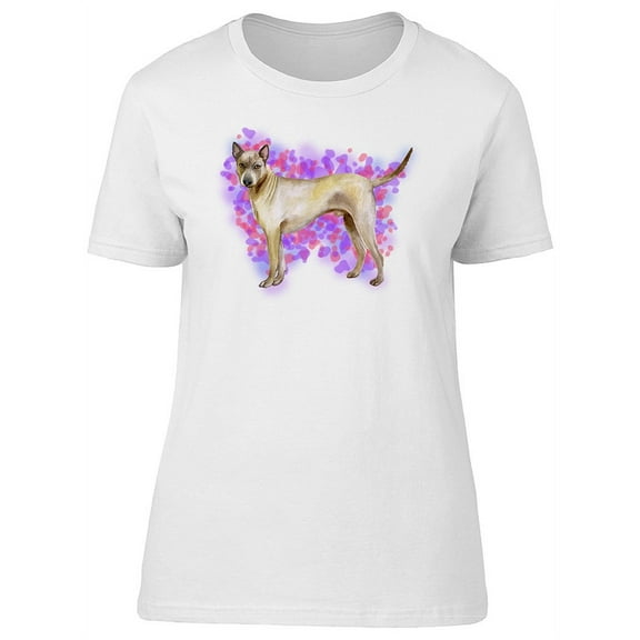 Thai Ridgeback On A Pink Spot T-Shirt Women -Image by Shutterstock, Female Large