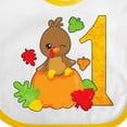 thumbnail image 4 of Inktastic First Birthday Turkey on Pumpkin Boys or Girls Baby Bib, 4 of 4