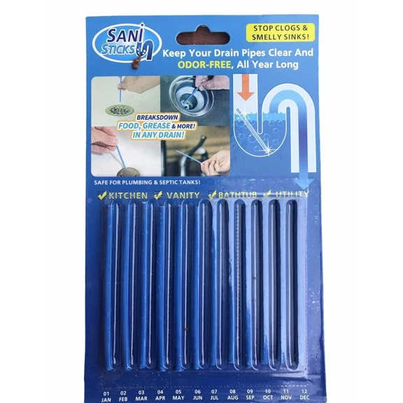 Sani Sticks As Seen On Tv Drain Pipes Cleaner And Deodorizer Unscented Us