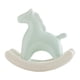 thumbnail image 2 of Figura de caballo en miniatura, estatua de caballo balancín, estante decorativo, escultura de animal Blanco, 2 of 5