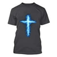 thumbnail image 5 of WXLWZYWL PLus Size T Shirts for Men Round Neck Short Sleeve Go All Out Adult Printed Jesus Script Letters Cross Christian Deluxe Soft Loose Casual Graphic T-Shirts, 5 of 5