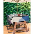 thumbnail image 3 of Fsddascl Boho Middle Century Outdoor Tablecloth - 52x70 Inch Rectangle Dining Table Cover, Abstract Blue Geometric Leaves Waterproof Outdoor Table Cloth with Umbrella Hole & Zipper for Picnic/Patio, 3 of 7