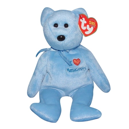 Ty Beanie Baby: I Love Massachusetts the Bear | Stuffed Animal | MWMT price history on PriceWatchPro