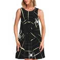 thumbnail image 1 of Balery Spiders On The Web Vestidos de verano para mujer con estampado: vestido holgado sin mangas, vestido playero informal y cómodo para días calurosos., 1 of 7