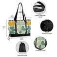 thumbnail image 2 of FORMRS Canvas Laptop Tote Bag for Women with 15.6" Computer Compartments Shoulder Handbag, Beige Clover Pattern, 2 of 7