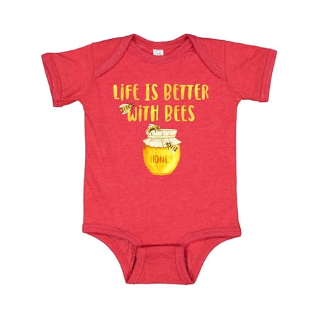 

Inktastic Life s Better With Bees 2 Gift Baby Boy or Baby Girl Bodysuit