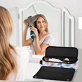 thumbnail image 5 of Hair Tools Travel Bag Heat-Resistant Curling Iron Organizer Bag with Detachable Heatproof Mat Travel Storage Case Blue and Purple Flowers, 5 of 8