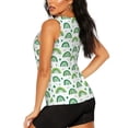 thumbnail image 3 of Balery St. Patrick's Day rainbows Camiseta sin mangas estampada ligera para mujer, tops de entrenamiento sin mangas, camisetas de yoga transpirables de secado rápido.-XX-Large, 3 of 7