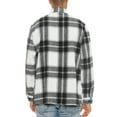 thumbnail image 3 of Woodridge Flannel Co Mens Flannel Shirts Shackets Casual Button Down Long Sleeve Jackets with Pocket, 3 of 5
