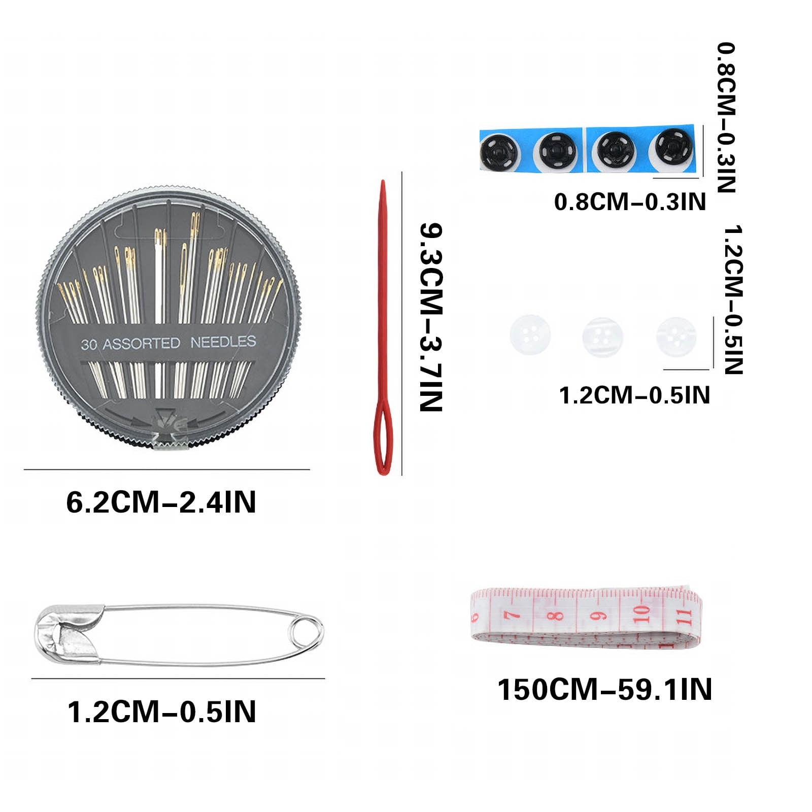 128PCS Sewing Kit Basic,MINzYI Needle and Thread Kit with Sewing Supplies and Accessories for Adults,Kids,Beginner,Home,Travel,Emergency Including Scissors,Measure Tape,Needle Threader and More(1Set)
