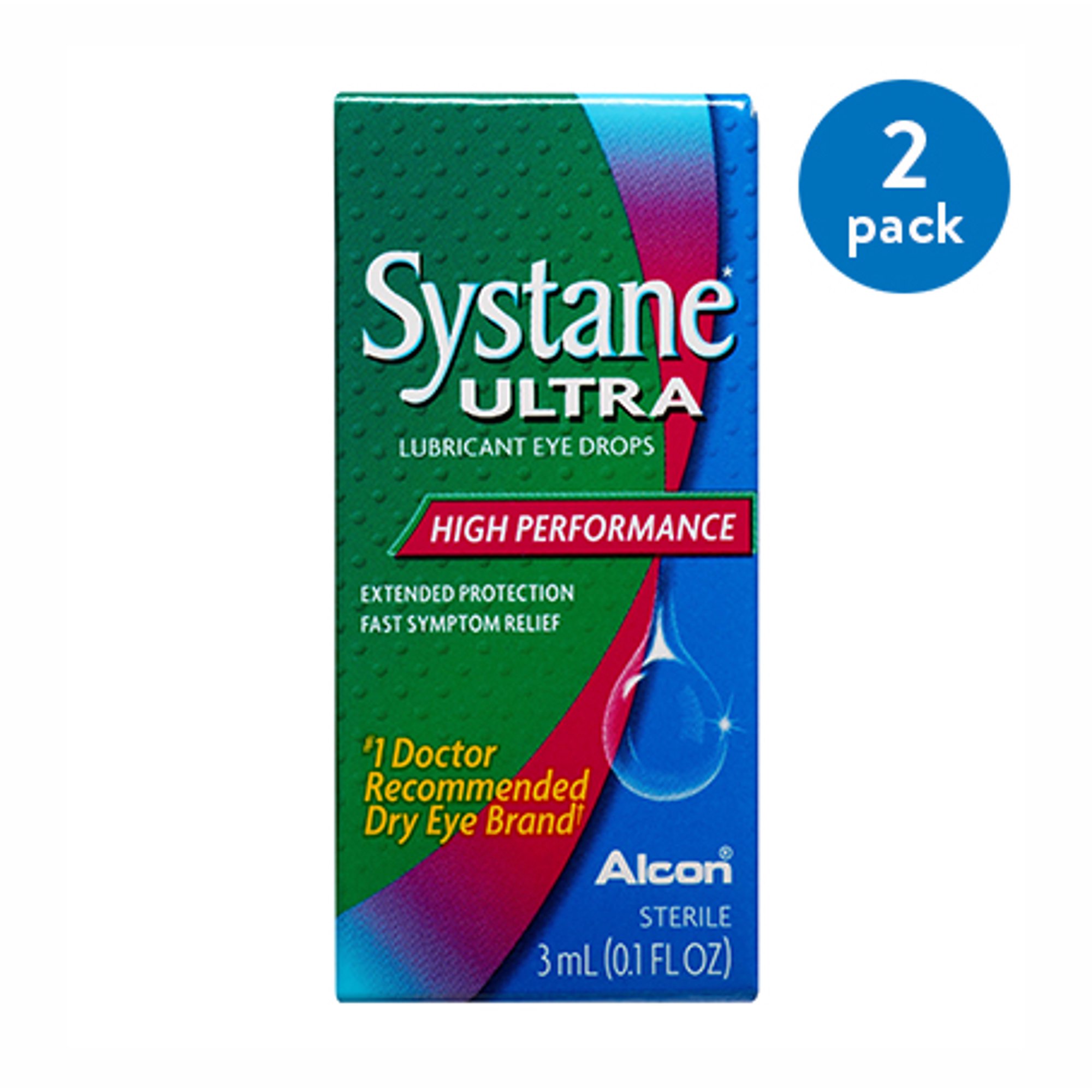(2 pack) (2 Pack) Systane Ultra Lubricant Eye Drops, 0.1 Oz