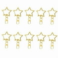 thumbnail image 2 of Pack of 10 Stylish Star Key Rings with Figure 8 Shape Portable Keychain Hook Alloy Texture Perfect for Everyday Use, 2 of 7