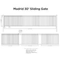thumbnail image 4 of ALEKO Garden Yard Steel Sliding 30 x 6 ft Black Driveway Gate Madrid Style, 4 of 7