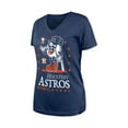 thumbnail image 2 of Women's New Era Navy Houston Astros Little Miss 2 V-Neck T-Shirt, 2 of 5