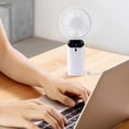 thumbnail image 5 of Yhmxh Portable Handheld Fan, High Speed USB Rechargeable Cooling Mini Fan, Adjustable 90° Foldable Head Fan with Digital Display, Portable Personal Fan for Makeup, Office, Travel, Gifts for Women, 5 of 6