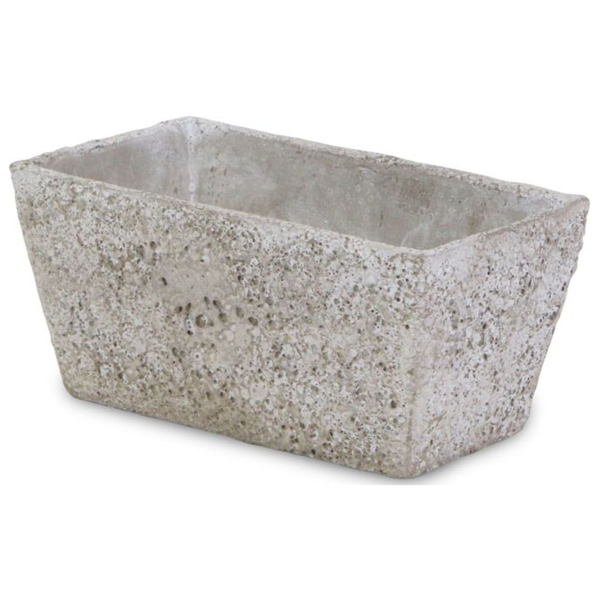 Contemporary Home Living 9.25" Gray Distressed Finish Rectangular Hollow Planter Pot - image 3 of 4