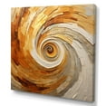 thumbnail image 2 of Designart "Shimmering Beige Pottery Circles I" Abstract Spirals Wall Art Living Room, 2 of 7