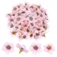thumbnail image 1 of Uxcell 100-Pack Cabezas de Flores Artificiales, Flores de Seda Falsas de Margarita para Decoración de Bodas/Guirnaldas/Sombreros/Zapatos/Fiestas, Pétalos de Cereza Falsos [Rosa Claro], 1 of 1