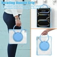 thumbnail image 5 of for iPad Pro 11" 2024 Case with Rotatable Stand & Portable Handle, Protective Clear Shockproof Dropproof Rugged Shoulder Strap Kids Friendly Cover for iPad Pro 11" 2024, Lightblue, 5 of 15