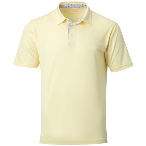 TGW Men's Collar Trim Solid Golf Polo Shirt for Golfing White Xlt