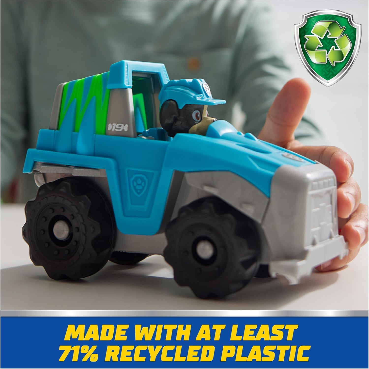 Paw Patrol, Rex’s Dinosaur Rescue Vehicle, Toy Truck with Collectible Action Figure