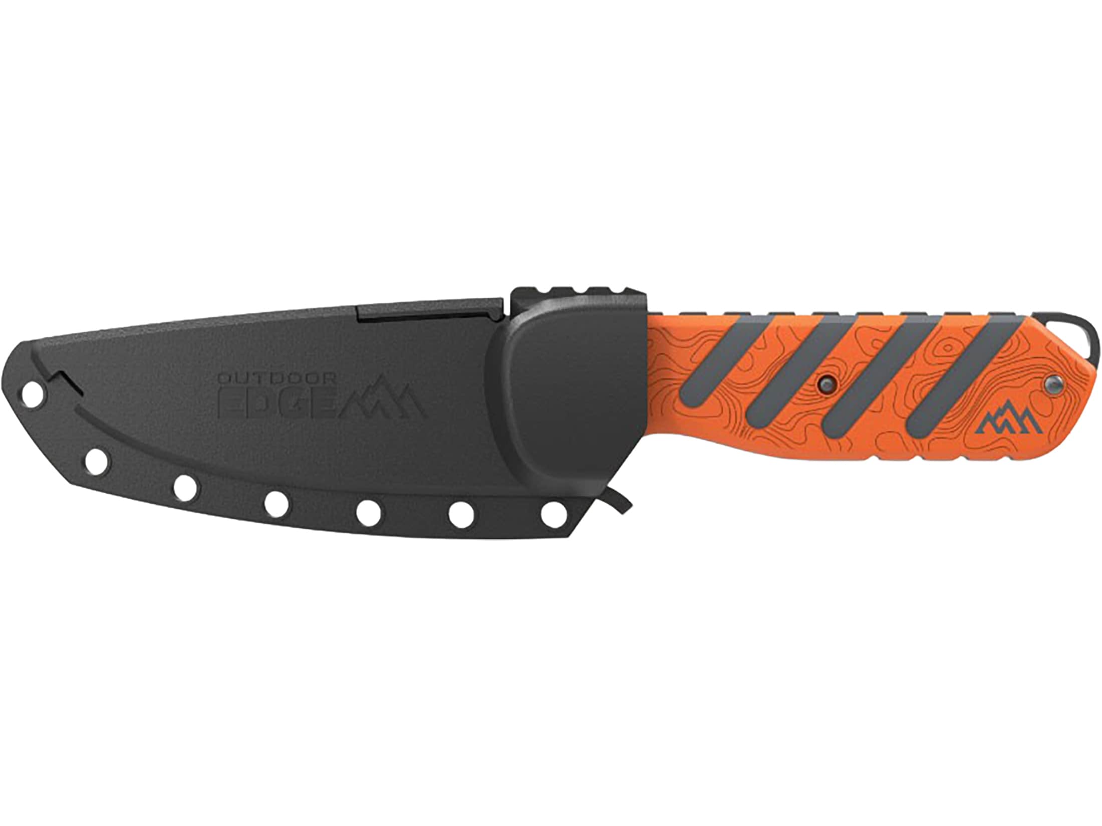 Outdoor Edge Razor HTX Fixed Blade Knife 3.5, 5" Drop Point 420J2 Gray Blade ABS Polymer Handle Orange