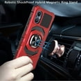 thumbnail image 2 of Kaleidio Case For OnePlus N20 5G [Robotic Hybrid] Rugged Shockproof [Ring Stand] Magnetic Armor Impact Cover [Red/Black], 2 of 3