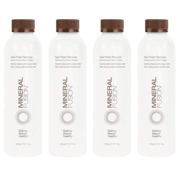 Mineral Fusion Nail Pol ish Remover, 6 Ounce (Pack of 4)
