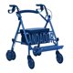 thumbnail image 1 of Andador rollator 2 en 1 para adultos mayores - Silla de ruedas plegable con asiento y respaldo reversible - Reposapiés desmontable - Ruedas todo terreno 10" - Con frenos y apoyo, 1 of 7