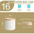 thumbnail image 3 of SWEEJAR Kitchen Canisters Ceramic Food Storage Jar - with Airtight Seal Wooden Lid for Serving Ground Coffee,Sugar,Salt - 16 Fl Oz,Red, 3 of 6
