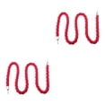 thumbnail image 2 of Injueey Cuerda de barrera Control de multitudes Puntal de cola Cuerda trenzada con ganchos Rojo Rojo 1.5 m 2Conjunto, 2 of 6