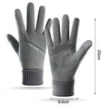 thumbnail image 4 of 1 Pair Touchscreen Winter Gloves for Men Women Anti-Slip Full Finger Gloves Windproof Thicken Warm Snow Gloves for Outdoor Running Cycling Skiing -Grey, 4 of 8