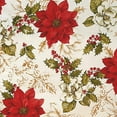 thumbnail image 3 of Elrene Poinsettia Grace Vinyl Tablecloth 52" Square, 3 of 5