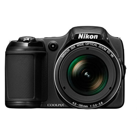Nikon Black COOLPIX L820 Compact System Digital Camera with 16 Megapixels, 30x Optical Zoom and 4-120mm Lens Included
