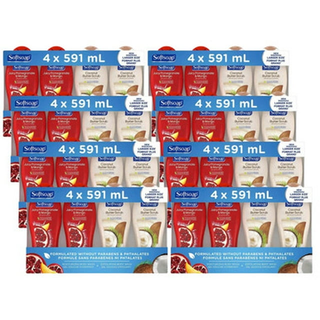 Softsoap Body Wash, 4 x 591 mL(8/CASE) - Pampering and Refreshing