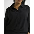 thumbnail image 2 of Sofia Jeans Women's and Women's Plus Utility Blouse with Long Sleeves, Sizes XS-4X, 2 of 5