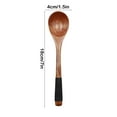 thumbnail image 3 of YFTDEF Wooden Spoon, Small Soup Spoon, Long Handle, Natural Wood, Exquisite Finish, Deep Bowl, Kitchen Utensil, Ideal for Serving and Stirring Soups and Sauces, 3 of 4