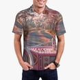 thumbnail image 2 of Salouo Vintage Pink Drive View for Men's Short Sleeve Polo Shirts,Polo Shirts for Men Performance Short Sleeve Golf Shirt Athletic Casual Collared T-Shirt-4X-Large, 2 of 8