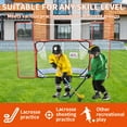 thumbnail image 5 of Exercise Equipment DOUBLE FISH 72" Hockey Goal With Backstop & Targets - Durable Outdoor Street Net, Red & White, For Adult Players,Home Gym Equipment, 5 of 7