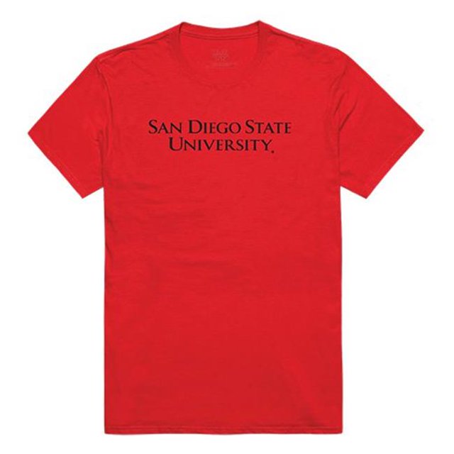 W Republic Apparel 516-177-R58-01 San Diego State University Mens Institutional Tee, Red - Small