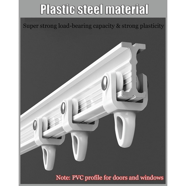 Adhesive Curved Ceiling Curtain Track - Bendable 6M Rail For Room Dividers, RV & Bay Windows