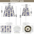 thumbnail image 2 of LED Table Lamp with Touch Controls and Dimming Nightstand Lamp with USB Charging Port Night Light Indigo Blue Seahorses Pattern Medium, 2 of 7