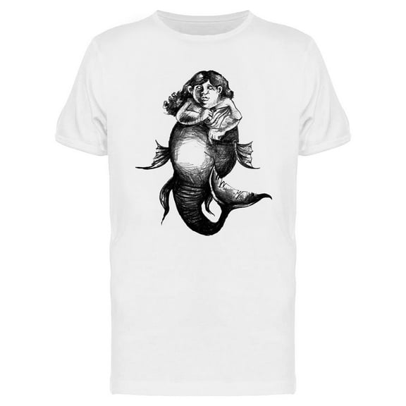 Fat Mermaid T-Shirt Men -Image by Shutterstock, Male Large