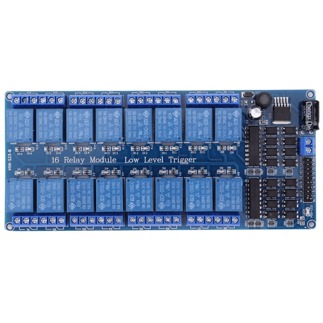 Módulo Relé Potencia 16 Canales 12V LM2576 Componentes Electrónicos Del Tablero Relé Potencia