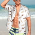 thumbnail image 5 of Yiaed Leopard Print Print Hawaiian Shirt for Men Short Sleeve Button Down Shirts Beach Shirts for Men-Large, 5 of 5