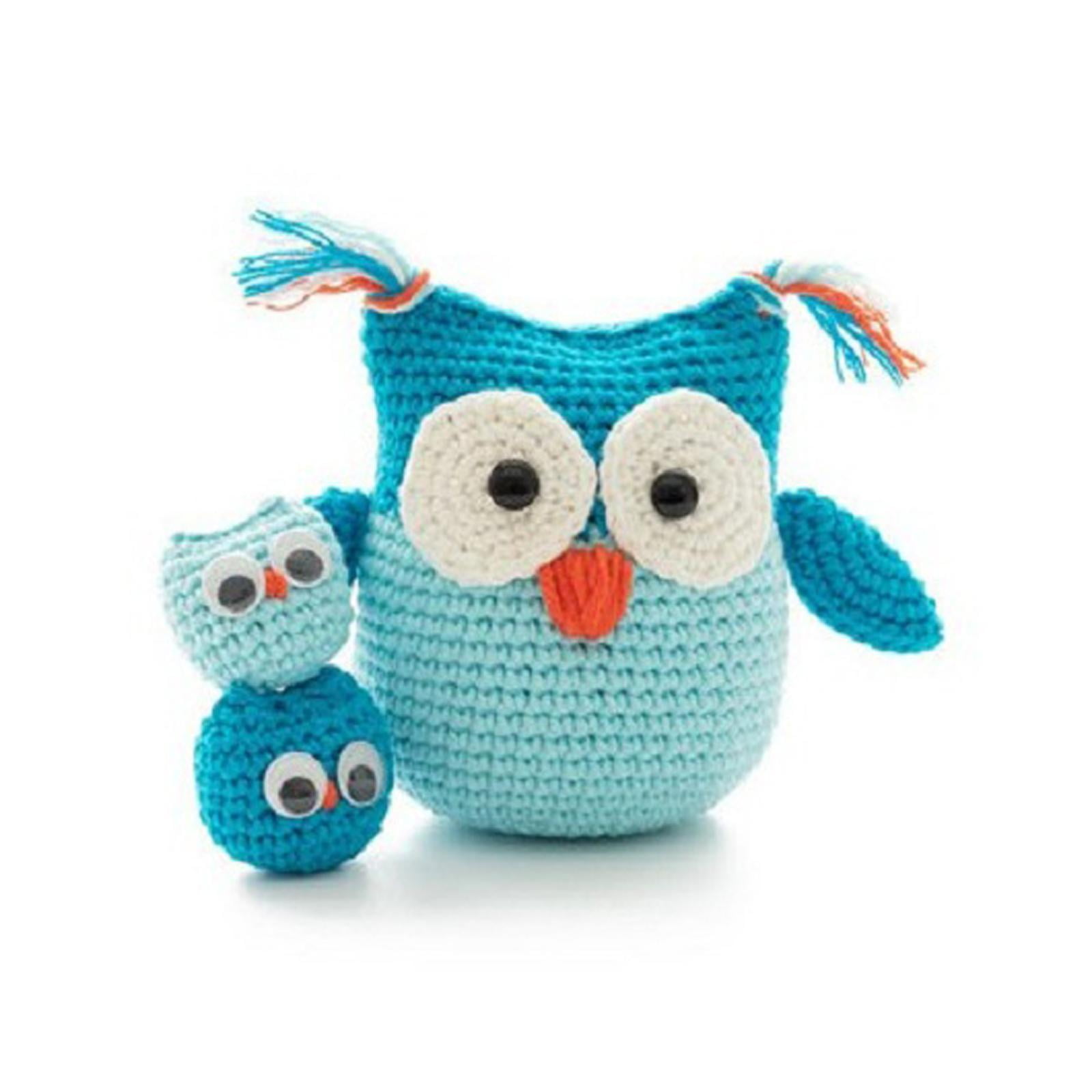 Wxqbjtam 2pcs Beginner Crochet Kit Needlework Craft Complete Crochet Kit Bundle Includes Blue Pink