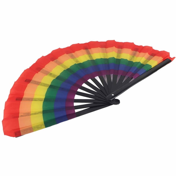 Abanico Plegable Colorido, Favores De Fiesta, Abanicos Plegables Portátiles De Arcoíris, Abanico Plegable Retro Chino, Abanicos Plegables Para Fiesta De Baile