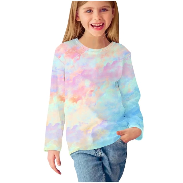 Chandail à Blocs de Couleur pour Enfants - Chandail à Manches Longues à Col Rond, T-Shirt de Base pour Filles et Garçons