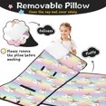 thumbnail image 3 of Unicorn and Bow Pink Pattern Teens Toddler Nap Mat with Pillow, Sleeping Mat Bag for Preschool Daycare 59"x22", 3 of 6